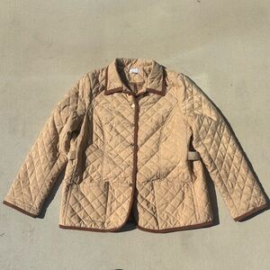 Joan Rivers Tan Quilted Jacket Size L